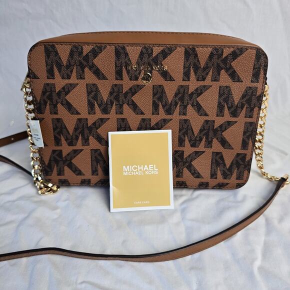 Michael Kors Jet Set Charm EW Crossbody Bag Lugg Multi Brown NWPT - Picture 3 of 16